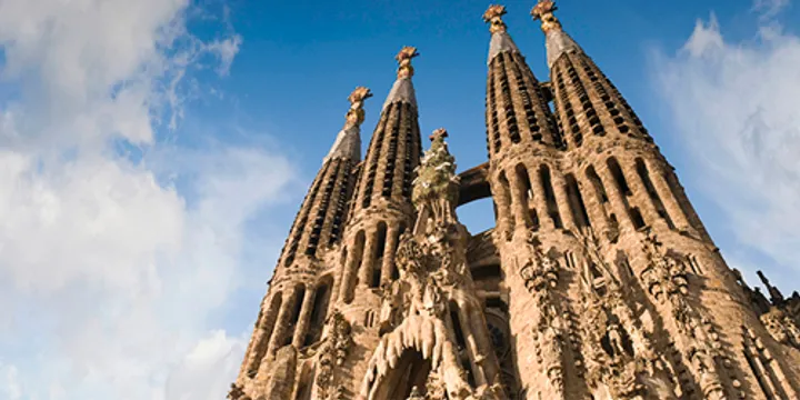 Exterior of the Sagrada Família basilica in Barcelona